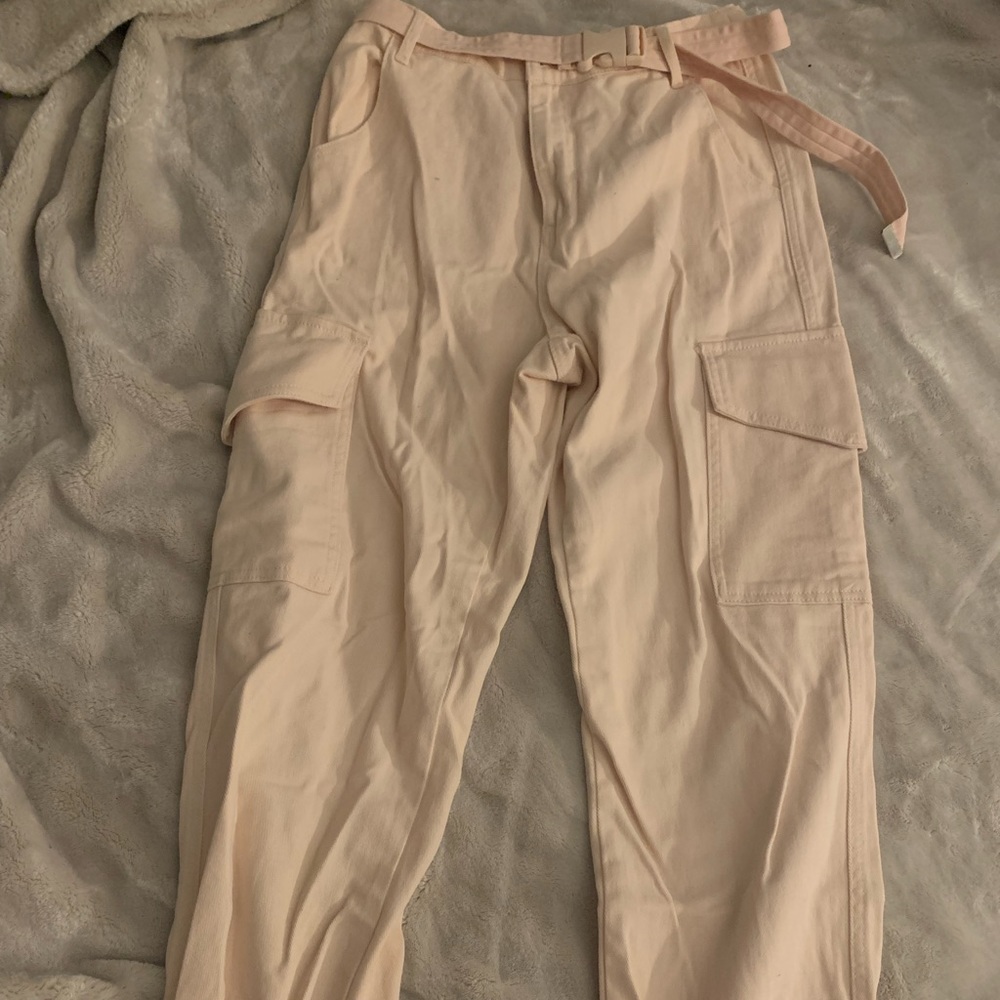 Light pink cargo pants